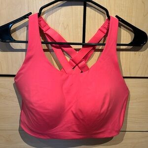 Lululemon Energy Bra High Support, 36DDD, pink/coral